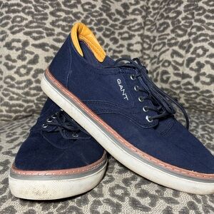 Gant prepville 1 navy blue low top lace up sneakers men’s 7.5 casual shoes